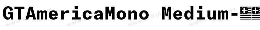 GTAmericaMono Medium字体转换